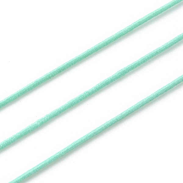 PandaHall Core Spun Elastic Cord, for DIY Jewelry Making, Dark Sea Green, 1mm, about 22m/bundle Elastic Fibre Round Green