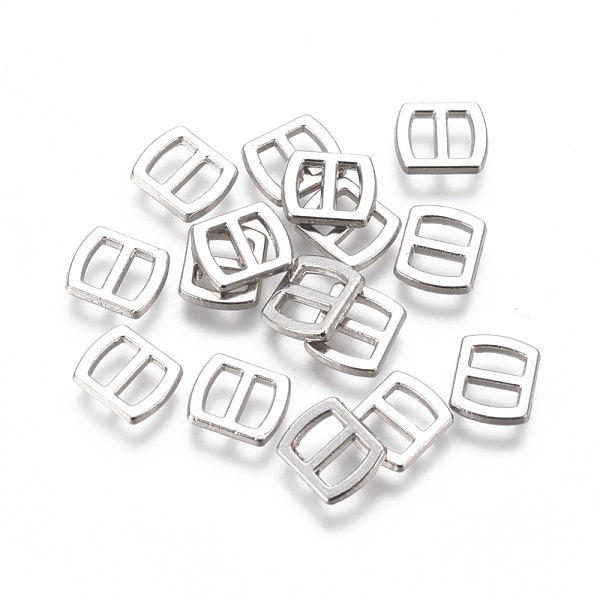 

PandaHall Mini Alloy Buckles, Adjustable Buckle Fasteners, Rectangle, Platinum, 6x5x1mm, Hole: 3x1mm Alloy Rectangle