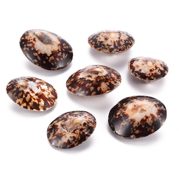 

PandaHall Natural Shell Pendants, Saddle Brown, 37.5~48x32~40x15.5~23.5mm, Hole: 1mm Other Sea Shell Shell Shape