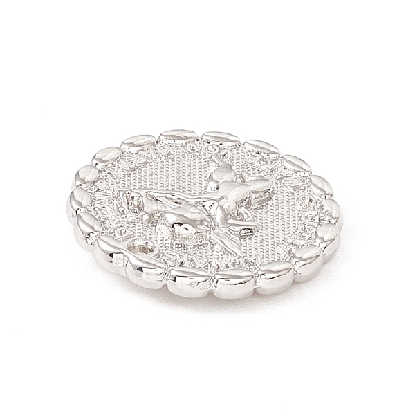 

PandaHall Alloy Pendents, Flat Round with Cupid/Cheru, Platinum, 16x3.5mm, Hole: 1mm Alloy Flat Round