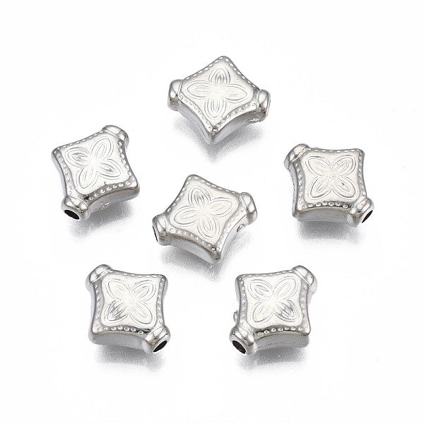 

PandaHall CCB Plastic Beads, for DIY Jewelry Making, Rhombus, Platinum, 10.5x10x4mm, Hole: 1.6mm Plastic Rhombus