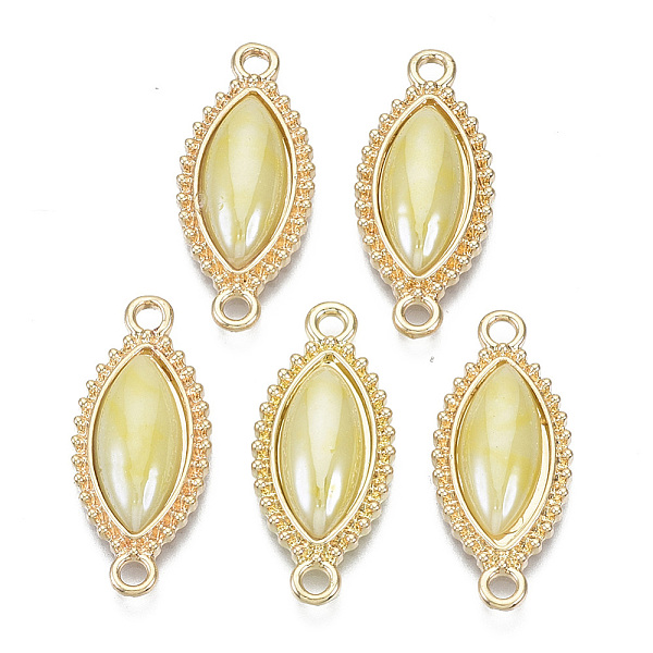 

PandaHall Porcelain Links Connectors, with Light Gold Plated Brass Findings, Horse Eye, Yellow, 26x11x4mm, Hole: 1.8mm Porcelain Horse Eye...