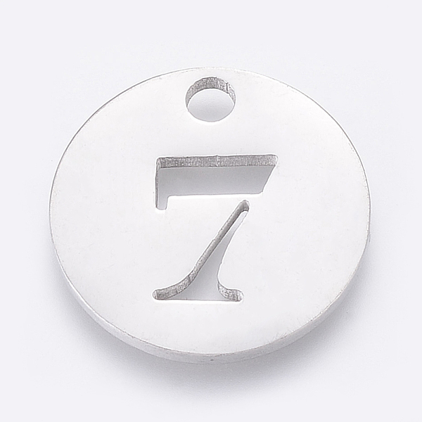 

PandaHall 304 Stainless Steel Pendants, Cut-Out, Hollow, Flat Round with Number, Stainless Steel Color, Num.7, 19x1.5mm, Hole: 2.5mm 304...