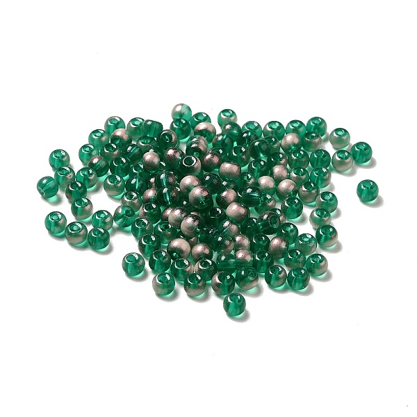 

PandaHall 6/0 Transparent Glass Seed Beads, Round Hole, Rondelle, Green, 4~4.5x3~4mm, Hole: 0.8~1.5mm Glass Rondelle Green