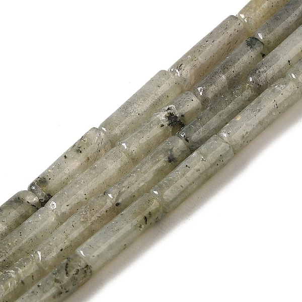 

PandaHall Natural Labradorite Beads Strands, Column, 13.5~14x4~4.5mm, Hole: 1.2mm, about 28pcs/strand, 15.16''(38.5cm) Labradorite Column