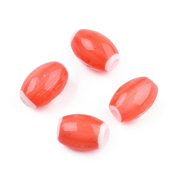 

PandaHall Handmade Lampwork Beads Strands, Oval, Tomato, 10.5~11.5x7.5~8mm, Hole: 1.2~2mm, about 34~37pcs/strand, 15.75 inch~15.94 inch..., Red