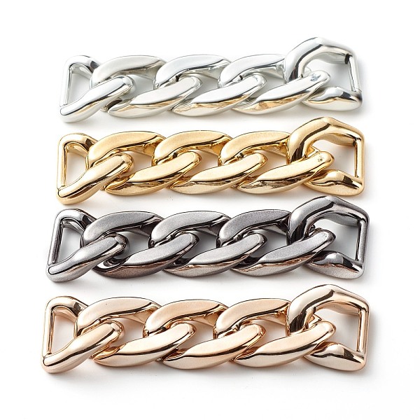 

PandaHall 4Pcs 4 Color UV Plating Acrylic Links Connectors, Rectangle, Mixed Color, 104mm Acrylic Rectangle