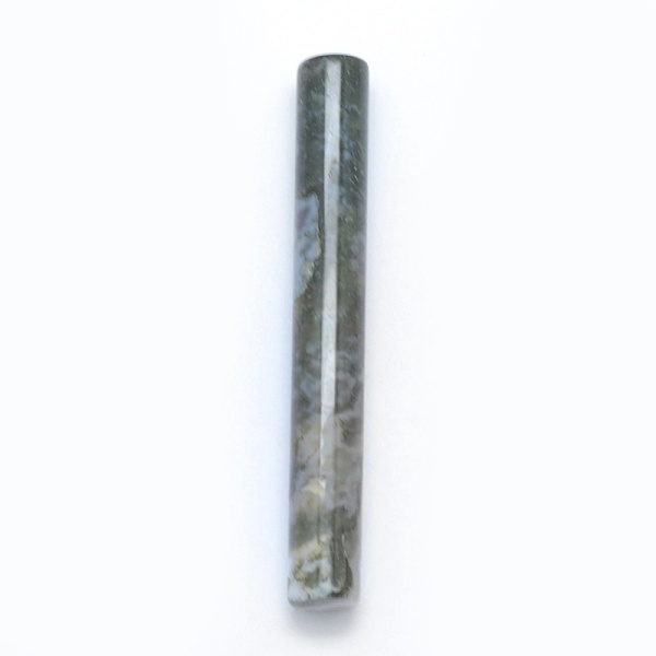 

PandaHall Natural Moss Agate Beads, Column, Undrilled/No Hole Beads, 75~76x10mm Moss Agate Column
