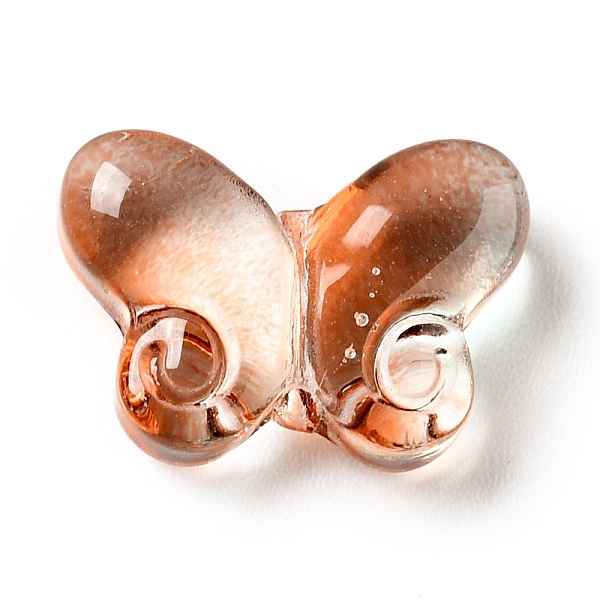

PandaHall Transparent Glass Beads, Butterfly, Dark Orange, 10x14.5x4.5mm, Hole: 1mm Glass Butterfly