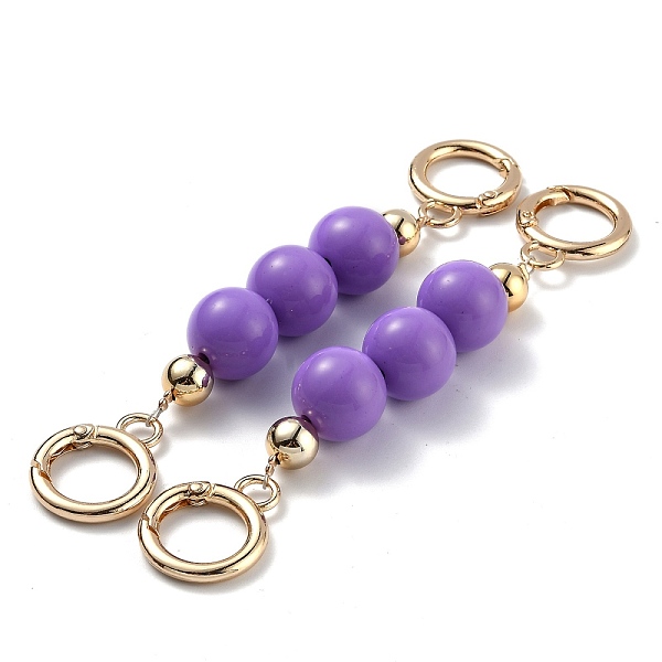 

PandaHall Bag Extender Chain, with ABS Plastic Beads and Light Gold Alloy Spring Gate Rings, for Bag Strap Extender Replacement, Medium...