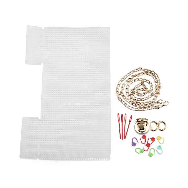 

PandaHall DIY Rectangle Plastic Knitting Crochet Bag Making Kits, Handmade Crossbody Bags, Mixed Color, 2.2~23.4x1.15~36.3x0.15~0.35cm...