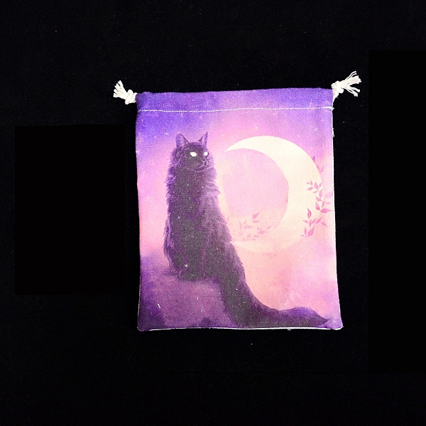 

PandaHall Tarot Card Storage Bag, Cloth Drawstring Bags, for Witchcraft Wiccan Altar Supplies, Rectangle, Cat Shape, 160~165x135mm Cloth Cat...