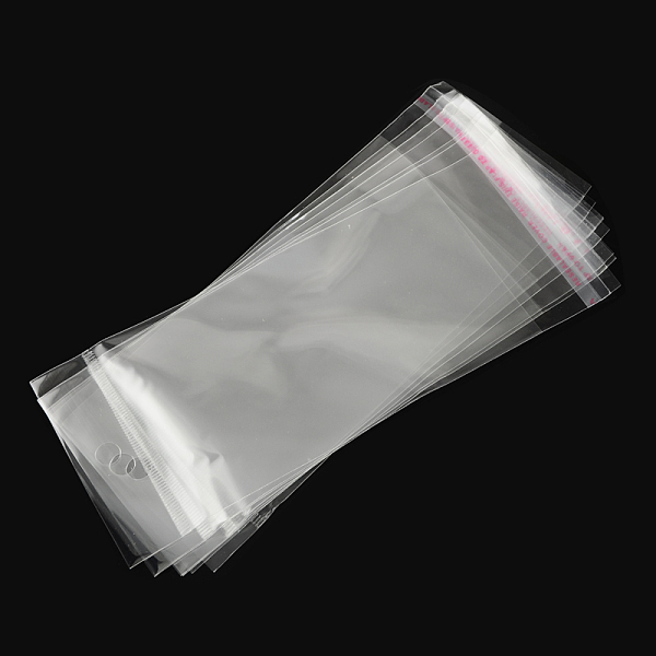 

PandaHall OPP Cellophane Bags, Rectangle, Clear, 17.5x7cm, Hole: 8mm, Unilateral Thickness: 0.035mm, Inner Measure: 12x7cm OPP Cellophane...