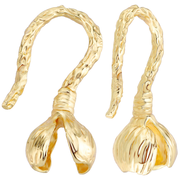 10Pcs Rack Plating Brass Hook Clasps