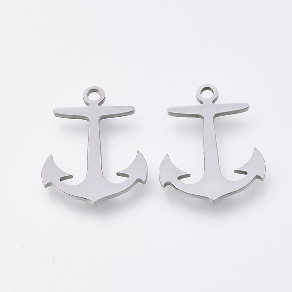

PandaHall 201 Stainless Steel Pendants, Laser Cut Pendants, Anchor, Stainless Steel Color, 16x13.5x1mm, Hole: 1.4mm 201 Stainless Steel...