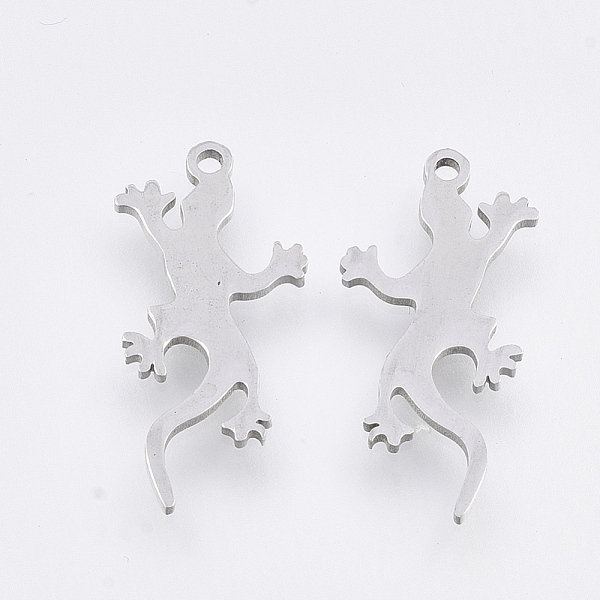 

PandaHall 201 Stainless Steel Pendants, Laser Cut Pendants, Gecko, Stainless Steel Color, 20x10x1mm, Hole: 1mm 201 Stainless Steel Other...