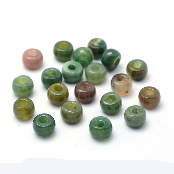 

PandaHall Natural Indian Agate Beads, Rondelle, 8x5~6mm, Hole: 3mm Indian Agate Rondelle