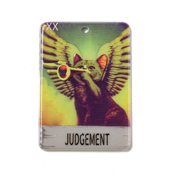 

PandaHall Acrylic Pendants, Rectangle with Tarot, Wing, 38.5x27x2mm, Hole: 1.8mm Acrylic Wing