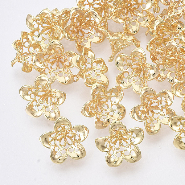 

PandaHall Brass Peg Bails Pendants, For Half Drilled Beads, Nickel Free, Flower, Real 18K Gold Plated, 11x15.5x15mm, Hole: 0.8mm, Pin: 0.7mm...