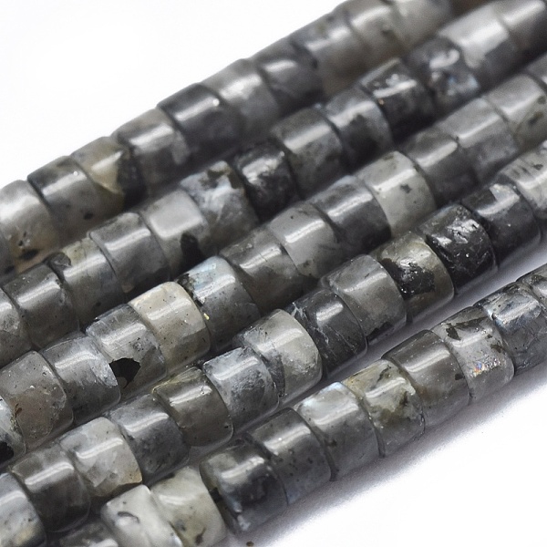 

PandaHall Natural Larvikite Beads Strand, Flat Round/Disc, 3x2mm, Hole: 0.7mm, about 185pcs/strand, 15.35 inch(39cm) Larvikite Disc