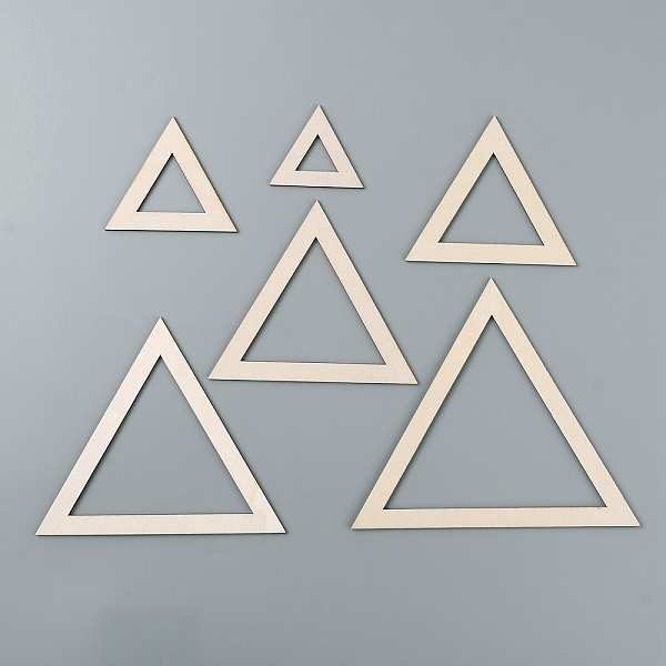 6Pcs Triangle Wood … - image