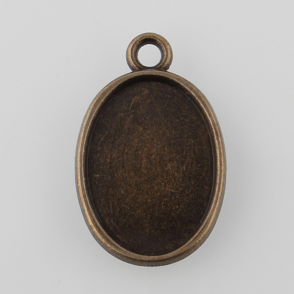

PandaHall Tibetan Style Antique Bronze Alloy Flat Oval Pendant Cabochon Settings, Plain Edge Bezel Cups, Cadmium Free & Nickel Free & Lead...