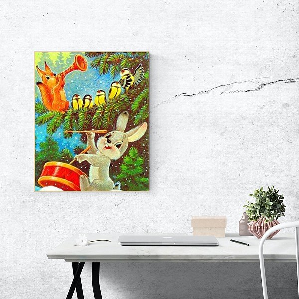 

PandaHall DIY Easter Theme Rabbit Pattern Full Drill Diamond Painting Canvas Kits, with Resin Rhinestones, Diamond Sticky Pen, Plastic Tray..., Multicolor