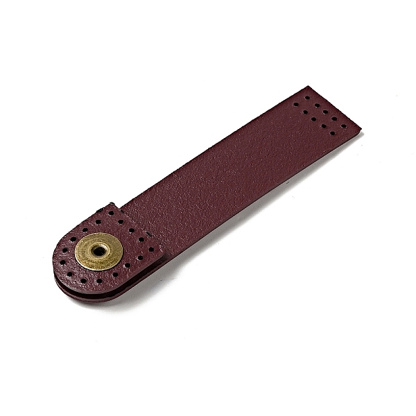 

PandaHall Semi-circle Cowhide Leather Sew on Purse Clasps, Brass Snap Button Bag Mouth Buckle, Suitcase Bag Anti-Theft Parts, Dark Red...