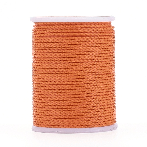 

PandaHall Round Waxed Polyester Cord, Taiwan Waxed Cord, Twisted Cord, Orange, 1mm, about 12.02 yards(11m)/roll Waxed Polyester Cord Round...