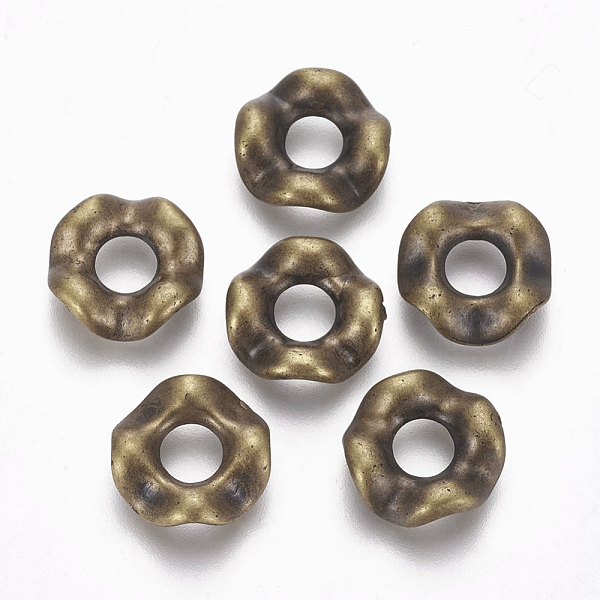 

PandaHall CCB Plastic Linking Rings, Flower, Antique Bronze, 13x3mm, about 5mm inner diameter Plastic Flower