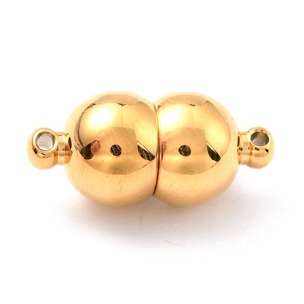 

PandaHall Ion Plating(IP) 304 Stainless Steel Magnetic Clasps with Loops, Real 18K Gold Plated, 18x8mm, Hole: 1.2mm 304 Stainless Steel...