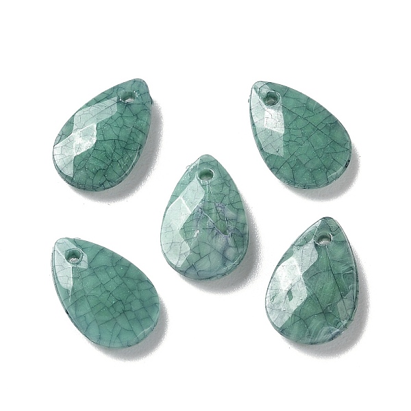 

PandaHall Opaque Acrylic Charms, Faceted, Teardrop Charms, Green, 13x8.5x3mm, Hole: 1mm Acrylic Teardrop Green