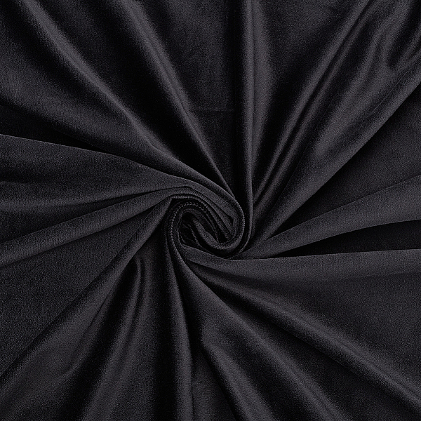 PandaHall BENECREAT Black Velvet Upholstery Fabric, 57x39" Spandex Chair Cover Pillow Drapes Material for DIY Sewing, Apparel, Costume...