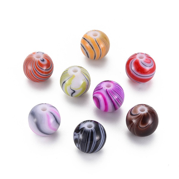 

PandaHall Opaque Acrylic Beads, Round, Mixed Color, 12x11mm, Hole: 2mm, about 510pcs/500g Acrylic Round Multicolor