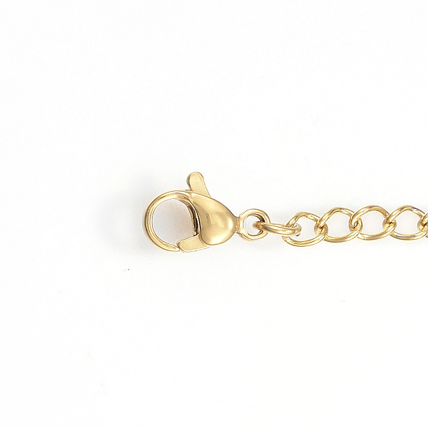 

PandaHall Vacuum Plating 304 Stainless Steel Chain Extender, with Curb Chains and Lobster Claw Clasps, Real 18K Gold Plated, 50x6.5mm, Ring...