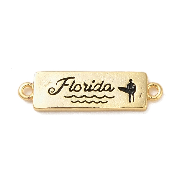 

PandaHall Beach Theme Rack Plating Brass Rectangle Connector Charms, Word Florida Links, Long-Lasting Plated, Cadmium Free & Lead Free, Real..., Black
