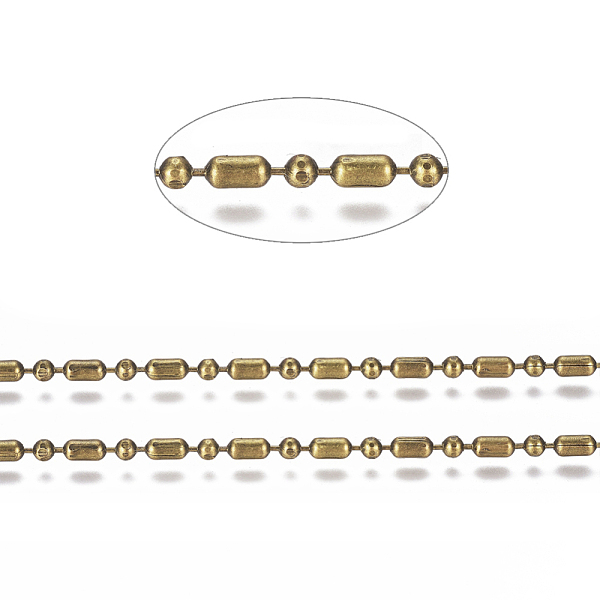 

PandaHall Brass Ball Chains, Ball & Bar Faceted Beaded Chains, Long-Lasting Plated, Soldered, with Spool, Cadmium Free & Nickel Free & Lead...