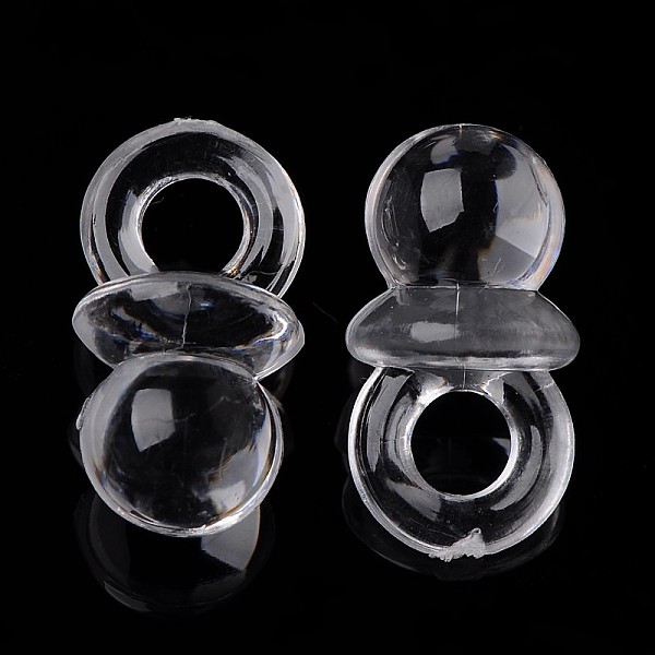 

PandaHall Transparent Acrylic Pendants, Pacifier, Clear, 20x10x10mm, Hole: 5mm, about 670pcs/500g Acrylic Others Clear