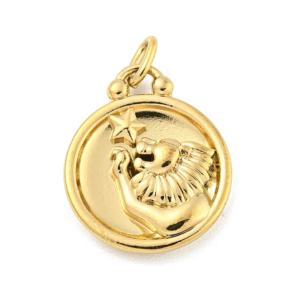 

PandaHall 304 Stainless Steel Pendants Rhinestone Settings, Round with Constellations, Leo, 20.5x17x3.5mm, Hole: 3.5x2mm, Fit for 0.9mm...