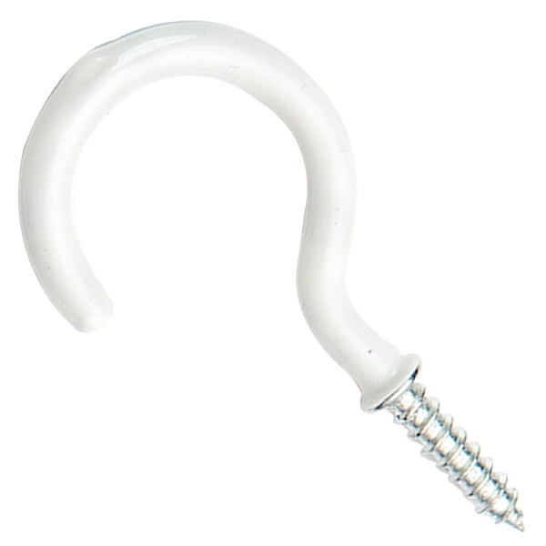 

PandaHall Plastic Cup Hook Ceiling Hooks, Screw Hanger, for Indoor and Outdoor Use, White, 38.7mm Plastic White