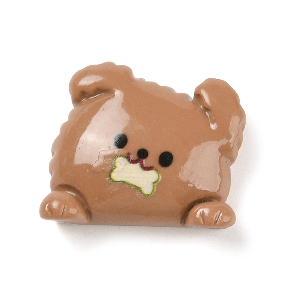 

PandaHall Cute Dog Eat Bone Opaque Resin Decoden Cabochons, Puppy, for Jewelry Making, Sienna, 18.5x22.5x8mm Resin Dog Brown