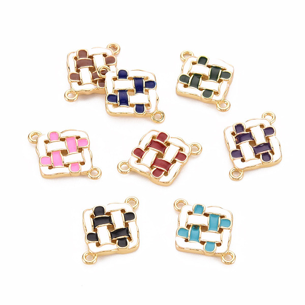

PandaHall Brass Enamel Links Connectors, Cadmium Free & Nickel Free & Lead Free, Chinese Knot, Real 16K Gold Plated, Colorful, 18x13x2mm...