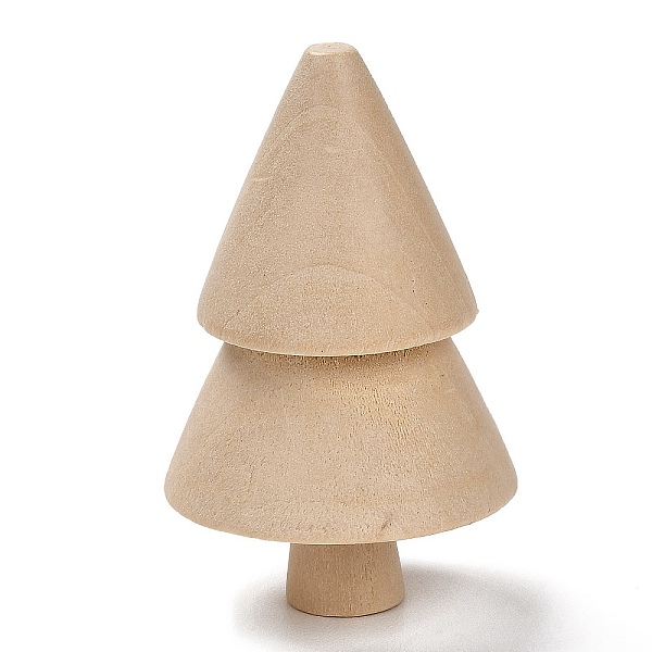 

PandaHall Unfinished Wood, 3D Tree, Children Painting Toy, BurlyWood, 3.5x5.7cm Wood Tree Orange