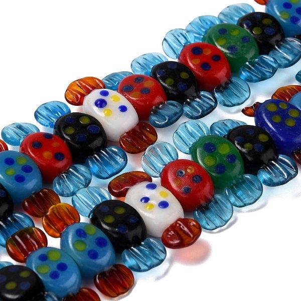 

PandaHall Handmade Lampwork Beads Strands, Candy, Colorful, 8~9x24~25.5x6.5mm, Hole: 2mm, about 40pcs/strand, 13.98 inch(35.5cm) Lampwork...