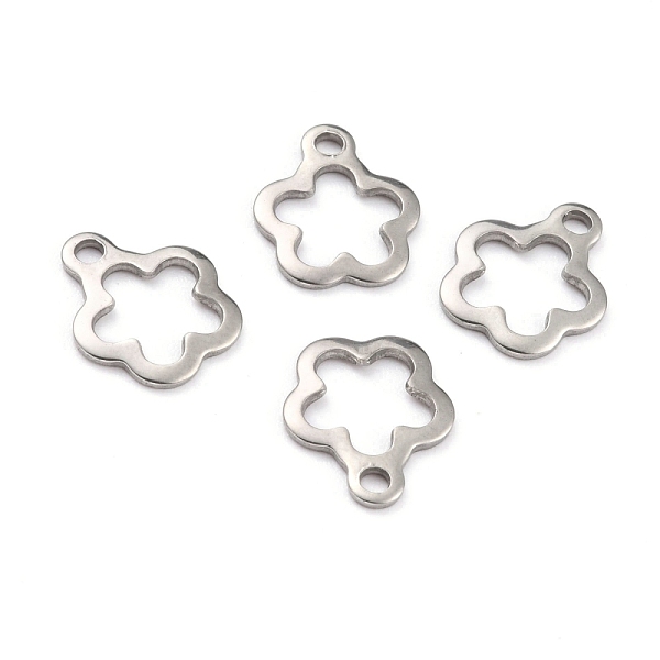 

PandaHall 304 Stainless Steel Charms, Flower, Stainless Steel Color, 13x11x1.3mm, Hole: 1.6mm 304 Stainless Steel Flower