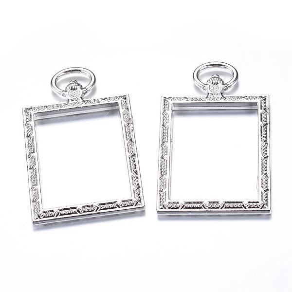 

PandaHall Rack Plating Alloy Open Back Bezel Big Pendants, For DIY UV Resin, Epoxy Resin, Pressed Flower Jewelry, Cadmium Free & Nickel Free...