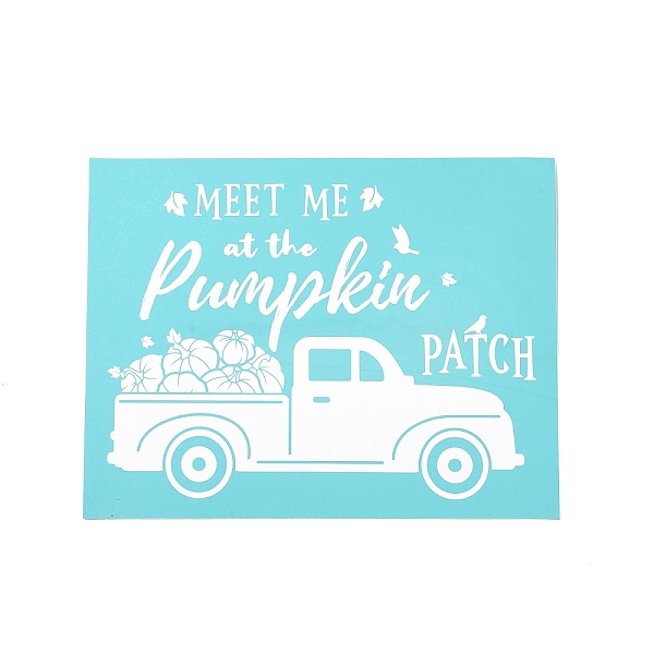 

PandaHall Olycraft 2Pcs Self-Adhesive Silk Screen Printing Stencil, Word MEET ME at the Pumpkin PATCH, for Painting on Wood, DIY Decoration..., Green