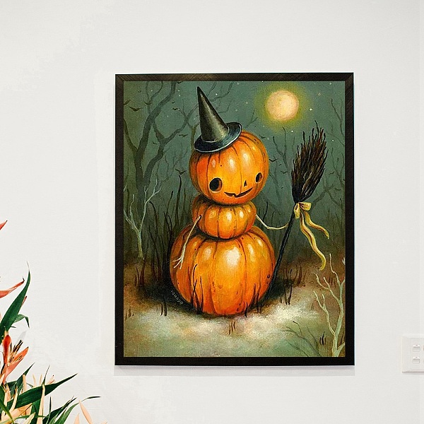 

PandaHall Halloween DIY Diamond Painting Kit, Including Acrylic Rhinestones Bag, Diamond Sticky Pen, Tray Plate, Glue Clay and Canvas...