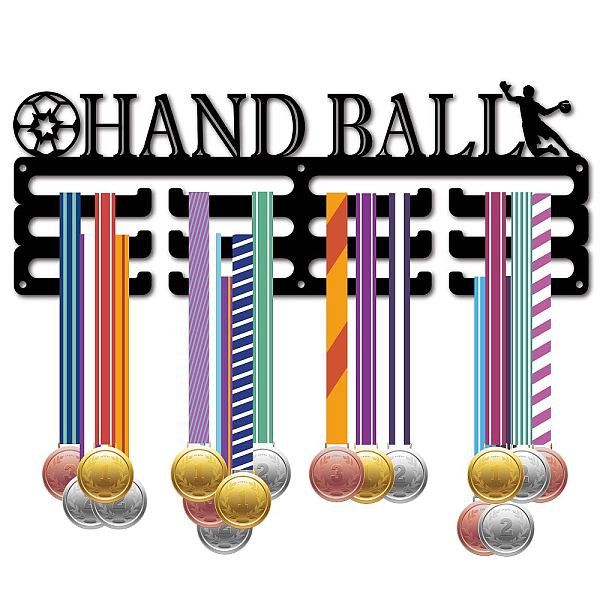 

PandaHall CREATCABIN Handball Medal Hangers Display Medal Holder Rack Sports Metal Hanging Athlete Awards Iron Wall Mount Decor Over 60+..., Black