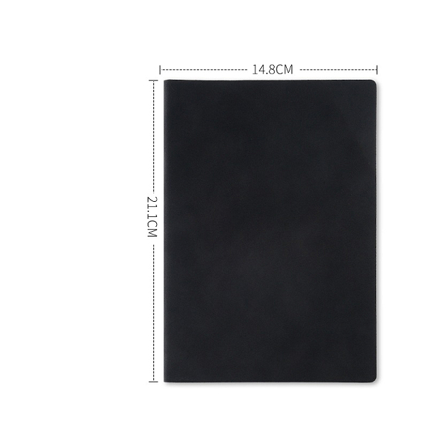 

PandaHall PU Leather Notebook, with Paper Inside, Rectangle, for School Office Supplies , Black, 211x148mm, 200 Pages(100 Sheets) Paper...